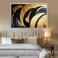 Golden Waves Abstract Digital Artwork