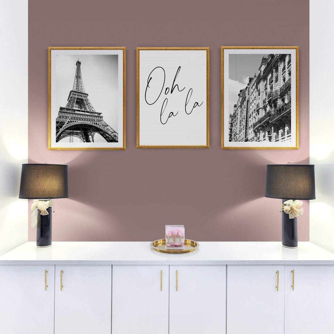 Parisian Vibes Triptych Digital Art Set