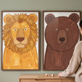 Charming Lion and Bear Nursery Digital Art