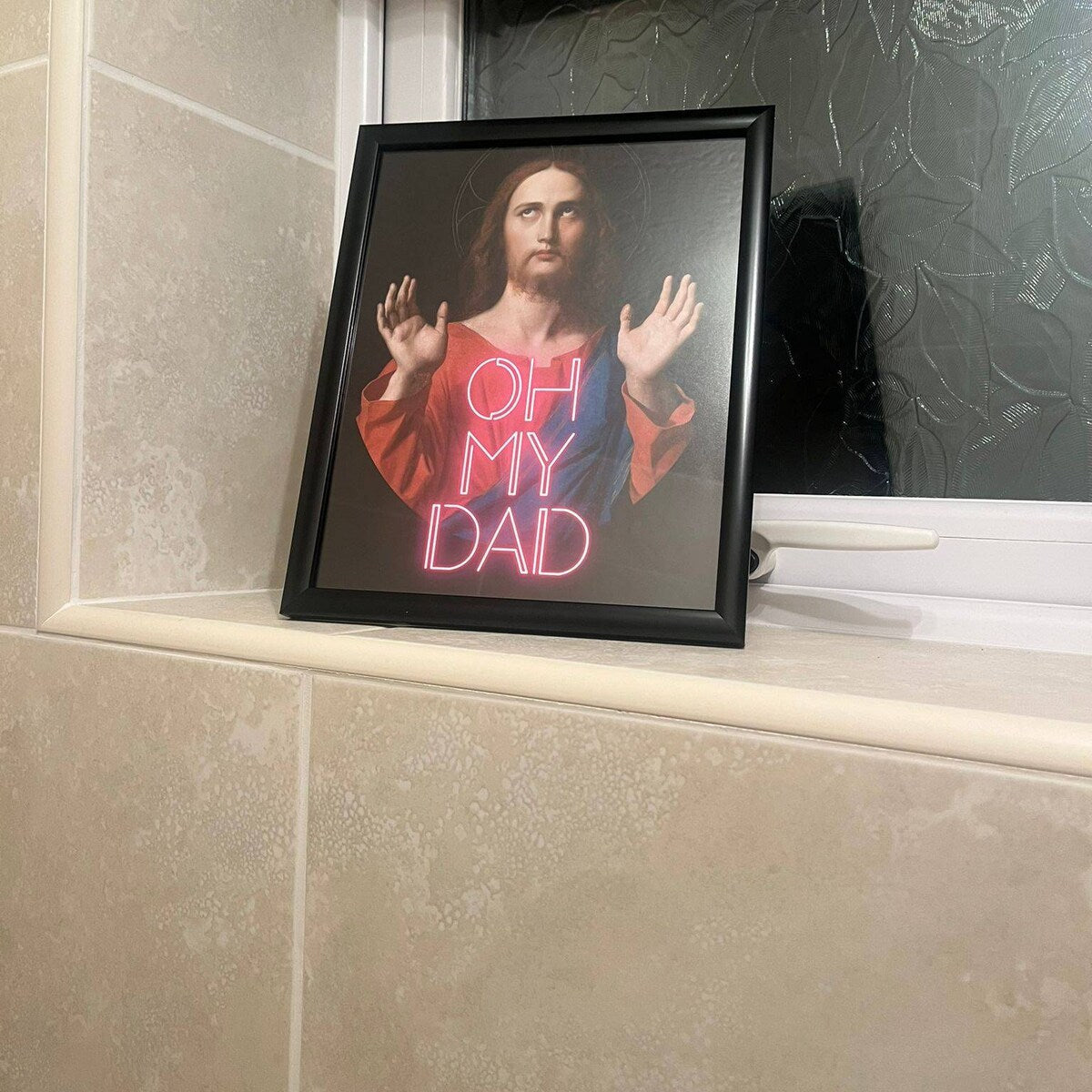 Oh My Dad Funny Jesus Art Print