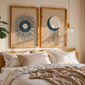 Celestial Sun and Moon Digital Art Set
