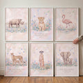 Sweet Safari Nursery Animal Digital Art Prints Set