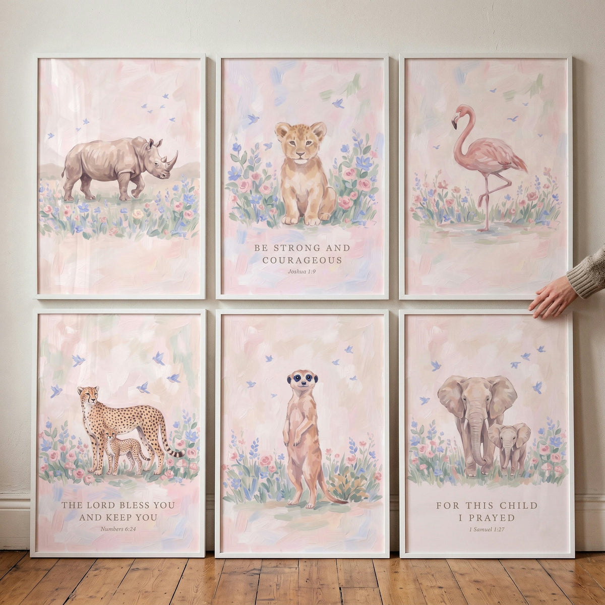 Sweet Safari Nursery Animal Digital Art Prints Set