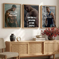Gym Motivation Triptych Digital Art Set