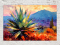Desert Agave Sunset Impressionist Digital Art