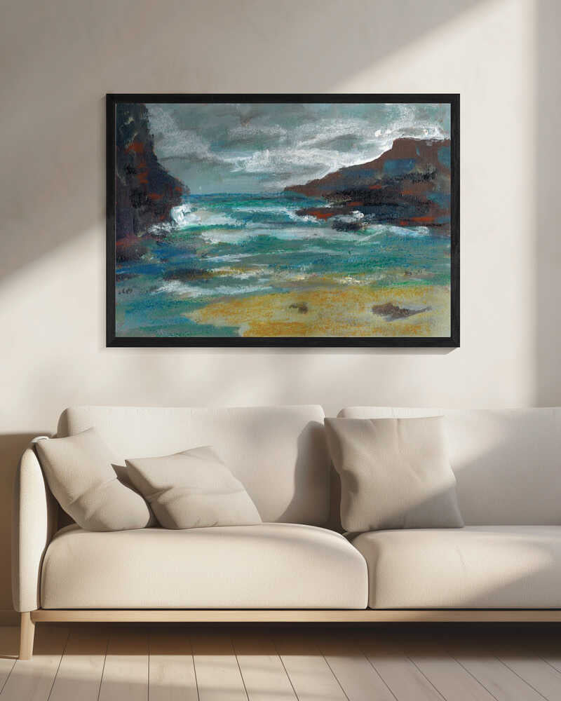 Moody Coastal Seascape Digital Art