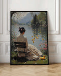Serene Lakeside Reflection Digital Art