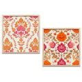 Vibrant Autumn Floral Damask Digital Art Set