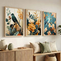 Charming Birds and Floral Botanicals Digital Trio