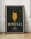 Bottomless Mimosas Vintage Cocktail Poster