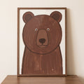 Charming Brown Bear Digital Art Print