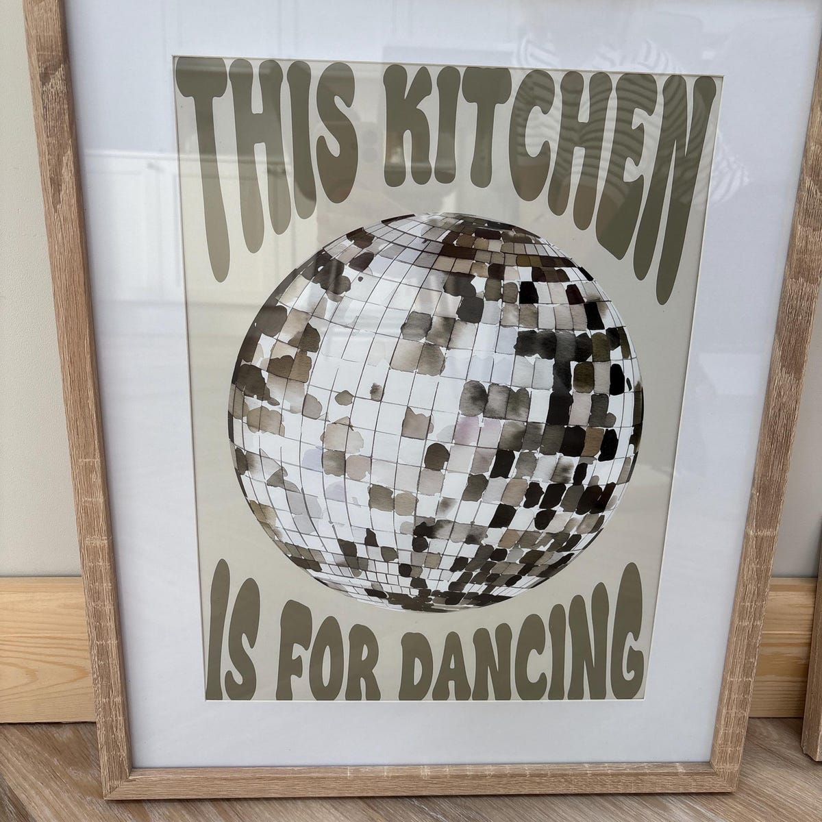 This Kitchen Is For Dancing Disco Ball Digital Print