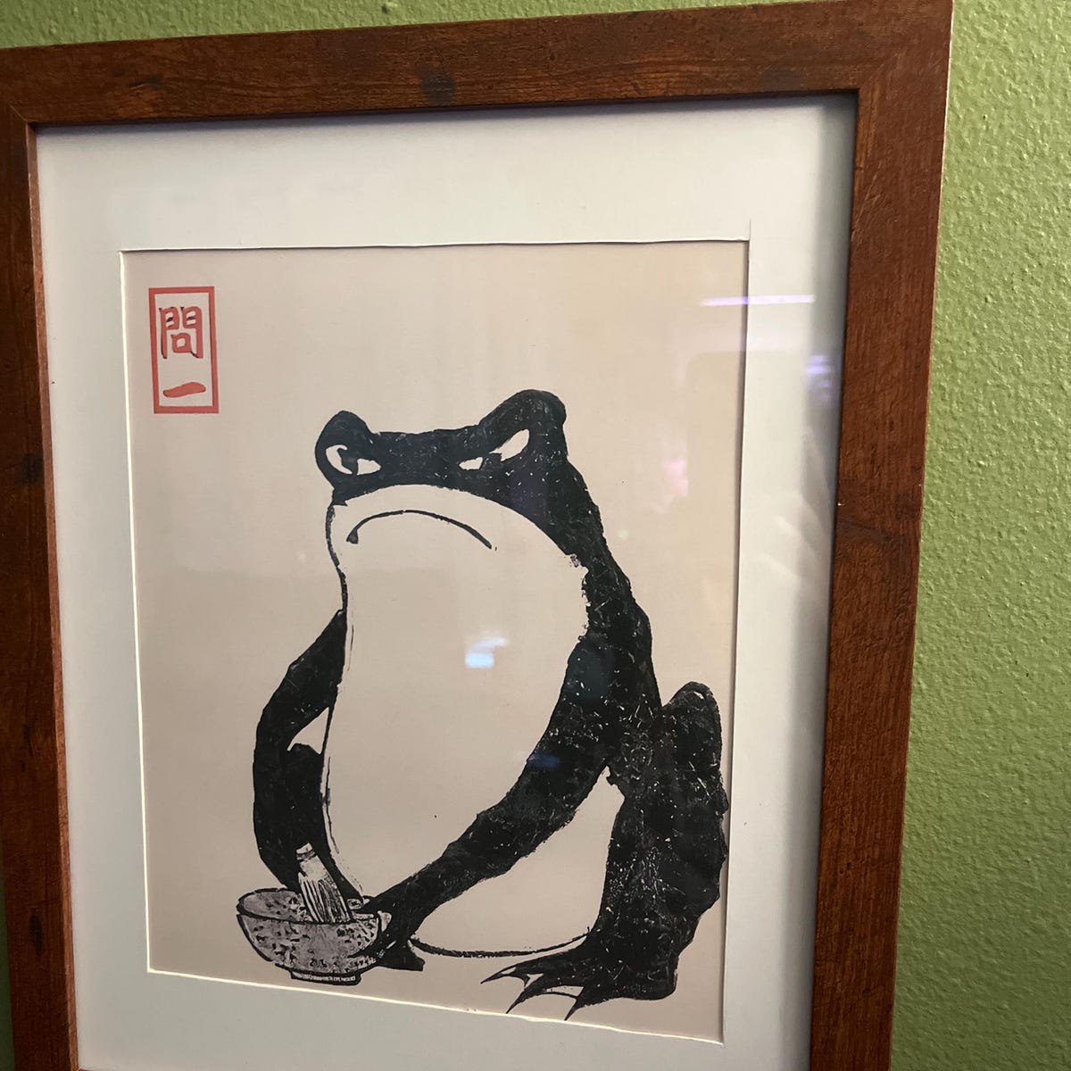 Grumpy Samurai Frog Digital Art Print