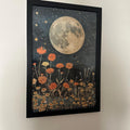 Celestial Bloom Moonlit Night Digital Artwork
