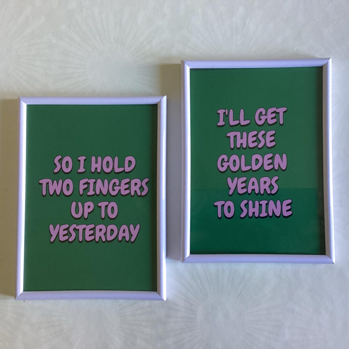 Golden Years & Yesterday Quote Digital Art Set