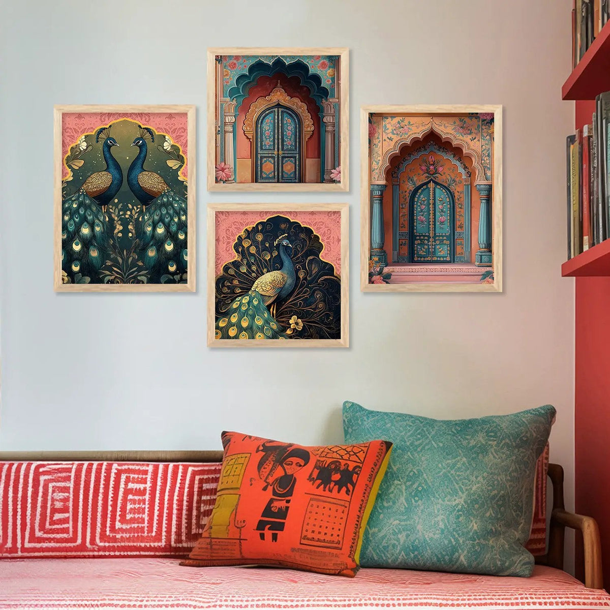 Bohemian Peacock Palace Gallery Wall Set