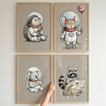 Space Explorer Animals Digital Art Bundle