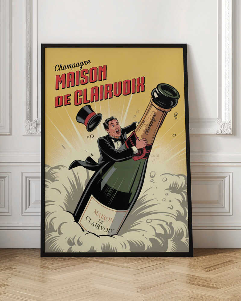 Vintage Champagne Maison de Clairvoix Art Print