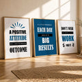 Inspirational Quotes Typography Digital Wall Art Set of Three