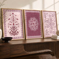 Boho Floral Triptych Instant Download