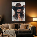 Mysterious Cowgirl Portrait Digital Art