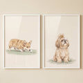 Playful Pups Golfing Digital Art Set