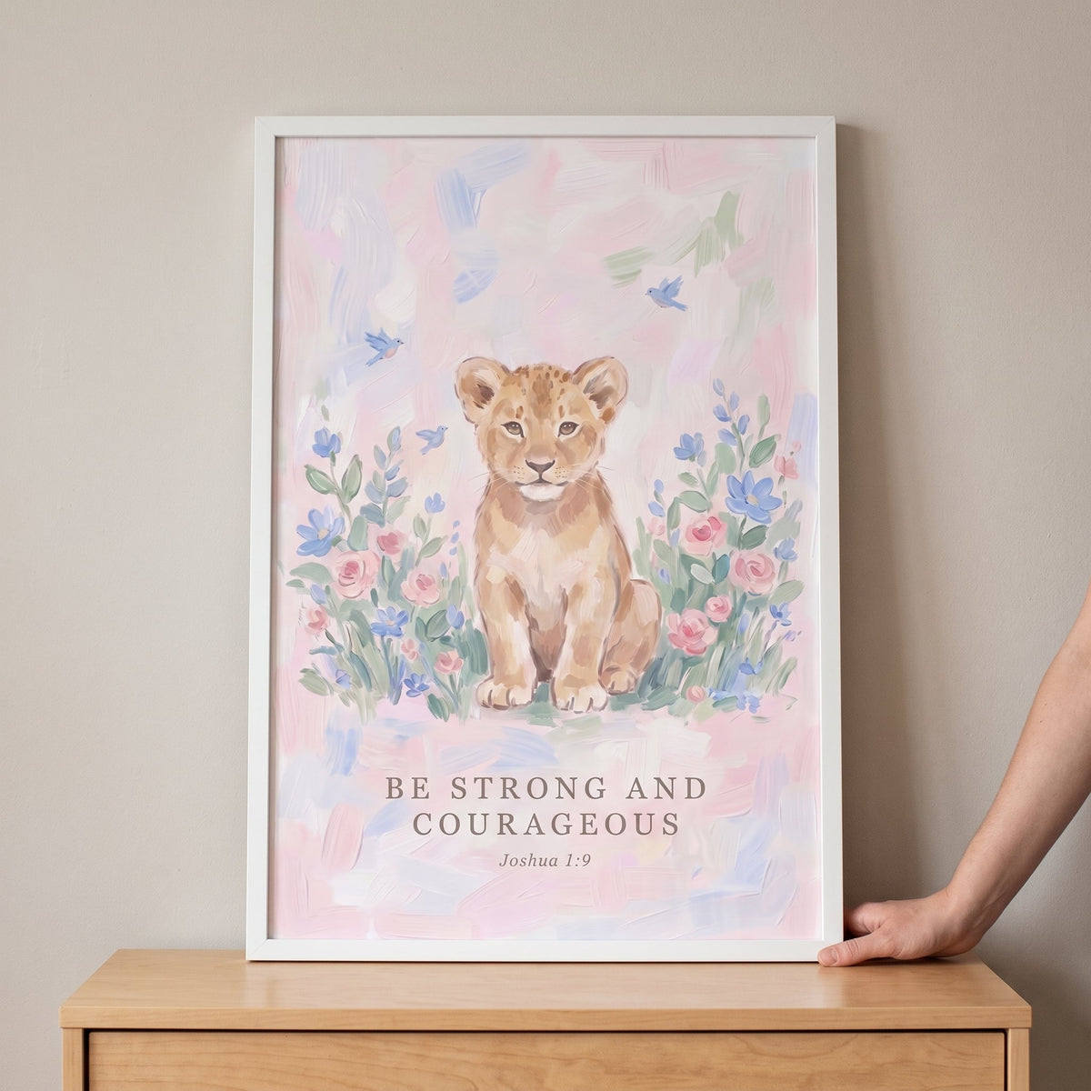 Be Strong And Courageous Lion Cub Digital Art