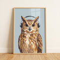 DJ Owl with Headphones