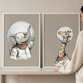 Space Explorer Animals Digital Art