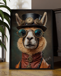 Steampunk Gentleman Llama Digital Portrait