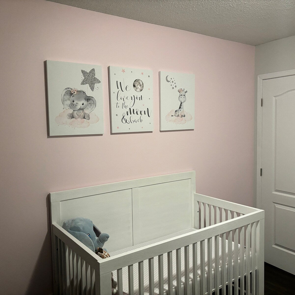 Pink Nursery Animal Trio Digital Art Set