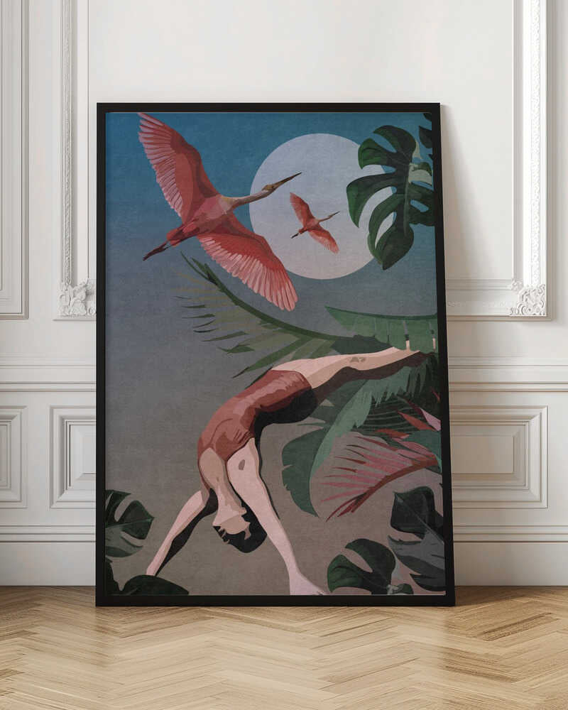 Moonlit Flight Digital Art Print