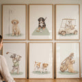 Charming Golfing Puppies Digital Art Collection