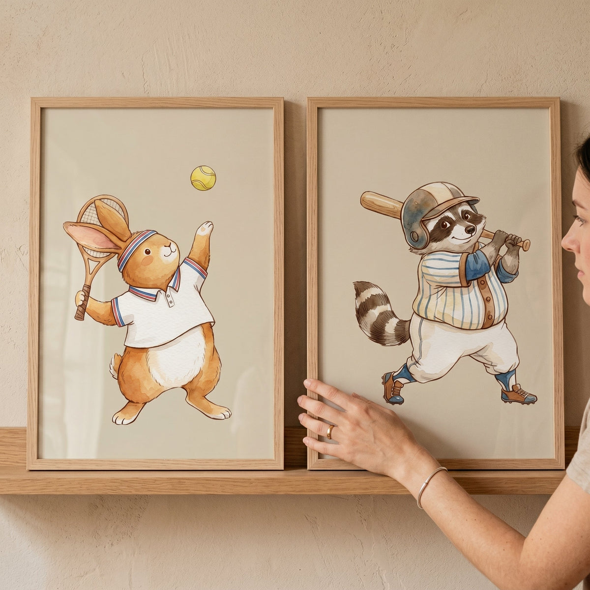 Sporty Animals Digital Art Prints