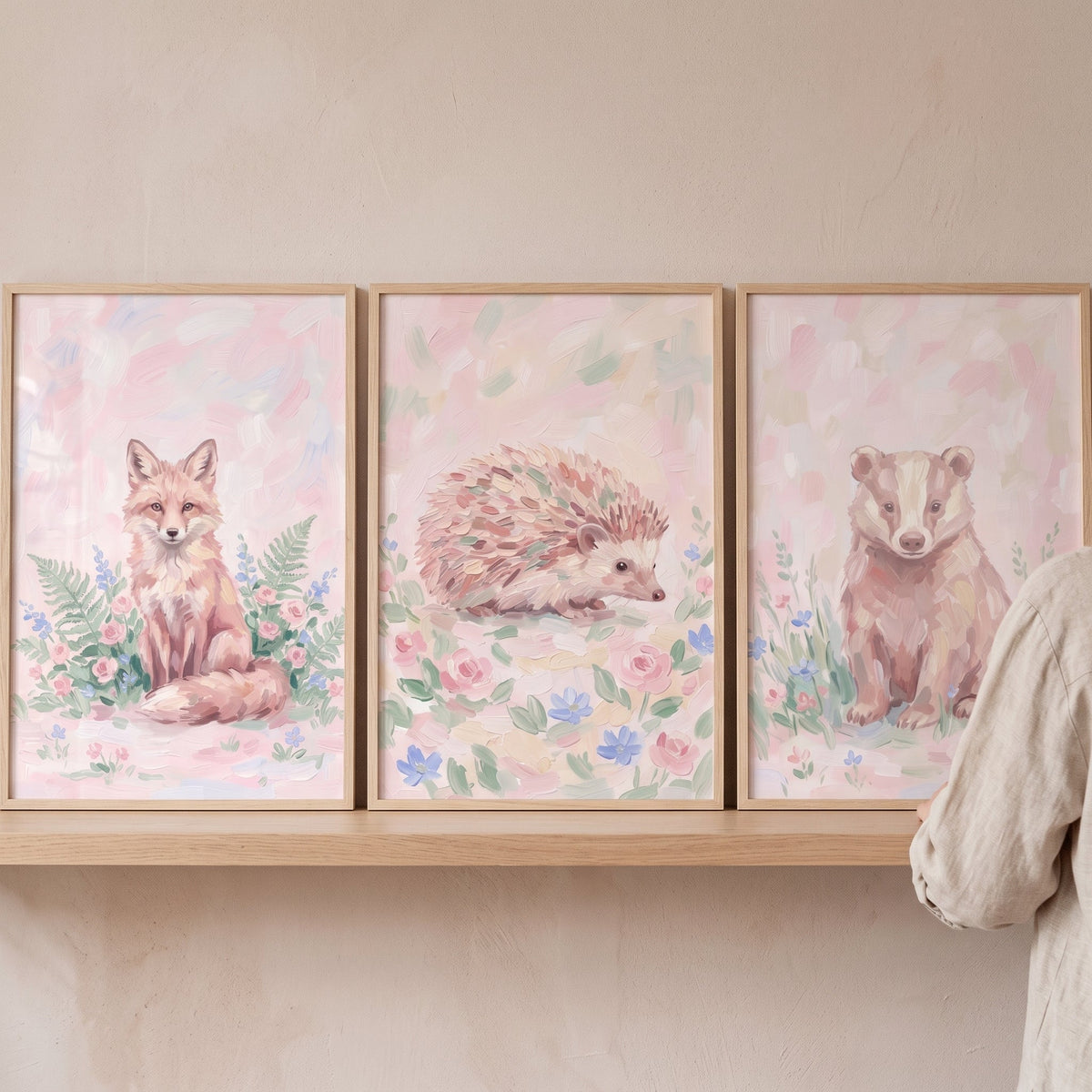 Charming Woodland Animals Trio Digital Art