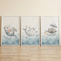 Whimsical Ocean Animals Digital Art Set