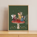 Enchanted Mushroom Tea Party Digital Art