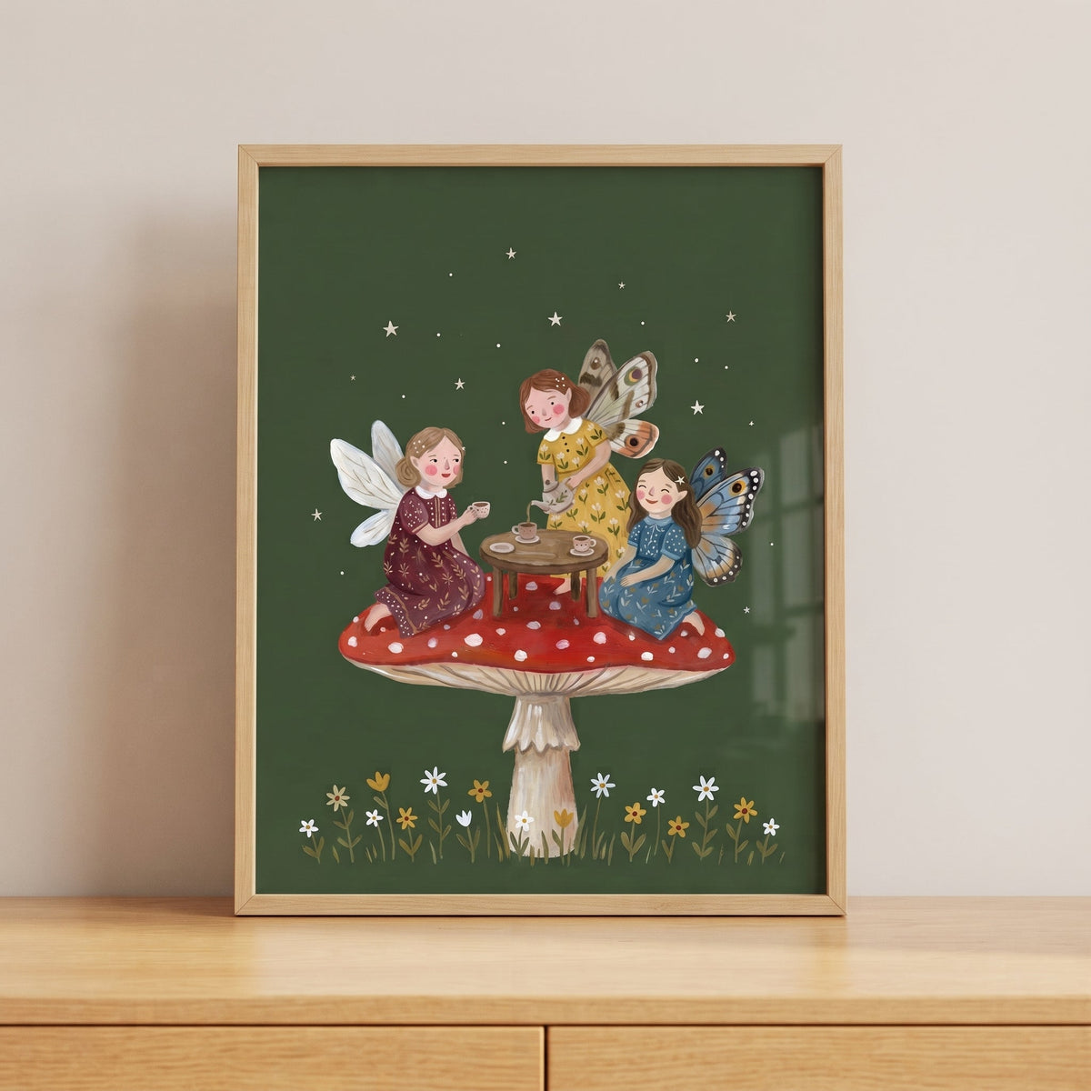 Enchanted Mushroom Tea Party Digital Art