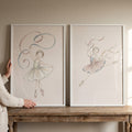 Watercolor Ballerina Digital Art Set