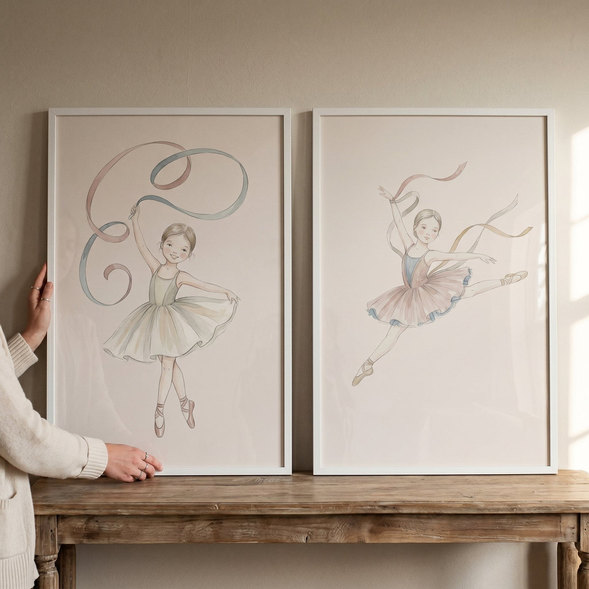 Watercolor Ballerina Digital Art Set