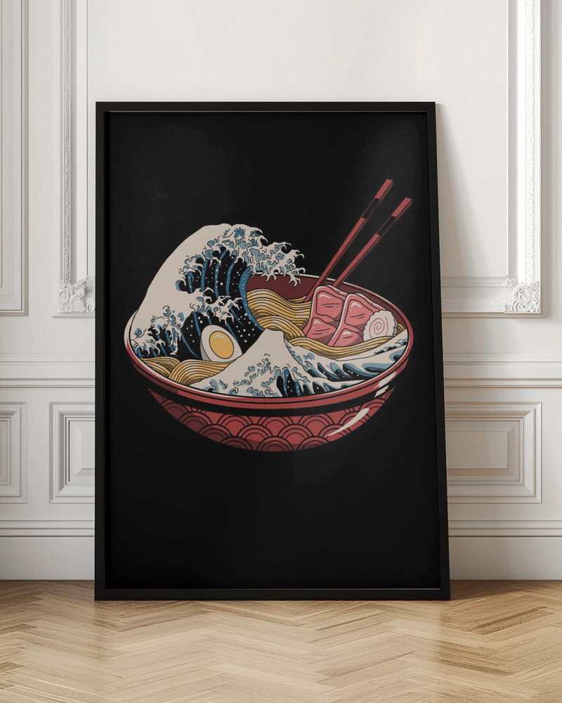 The Great Wave Ramen Digital Artwork