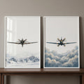 Vintage Airplane Flight Digital Art Set
