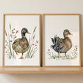 Watercolor Duck Pair Digital Art