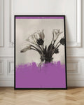 Vintage Tulips in Purple Brushstrokes Digital Art