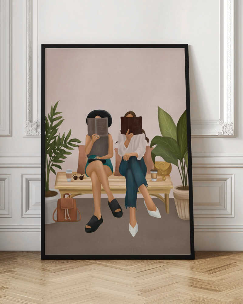 Bookworms Bench Digital Art