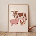 Charming Farm Animals Digital Artwork