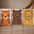 Charming Safari Animals Digital Art Trio
