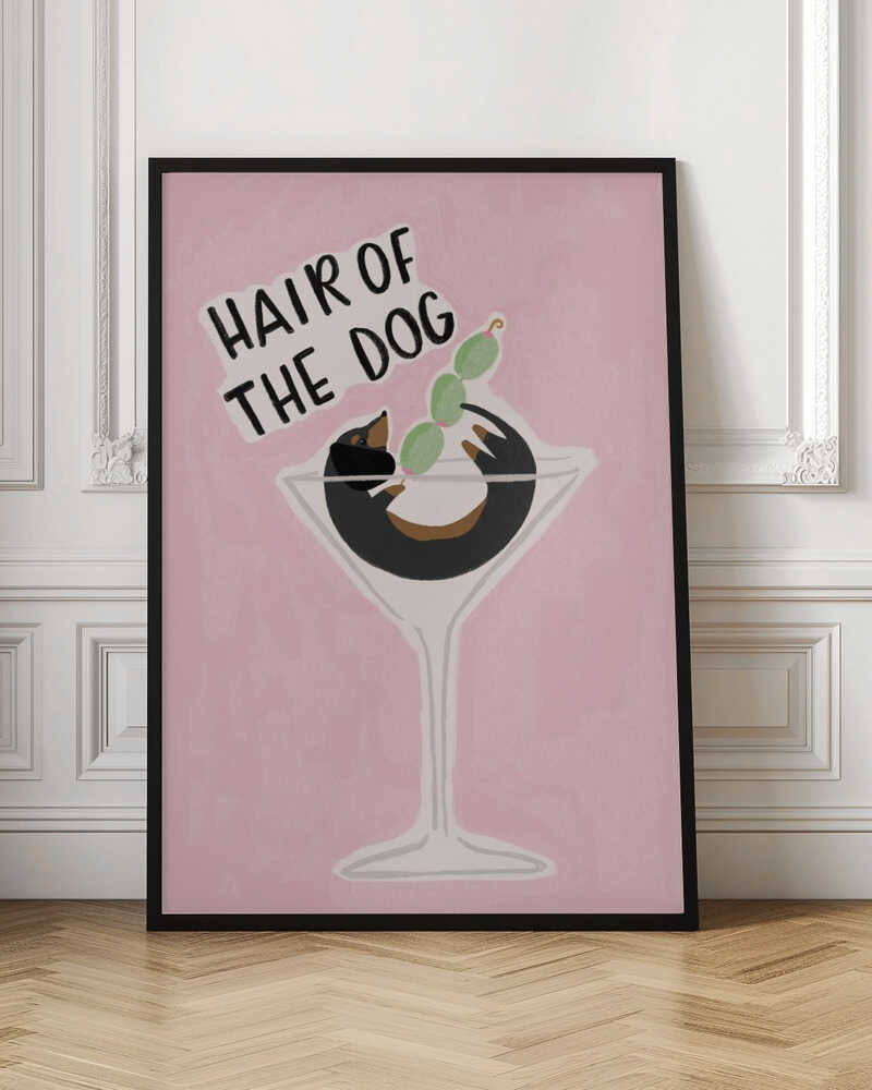 Hair of the Dog Martini Dachshund Digital Art Print
