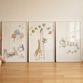 Watercolor Celestial Animals Nursery Digital Art Set