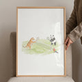 Tiger and Panda Playing Tennis Digital Art